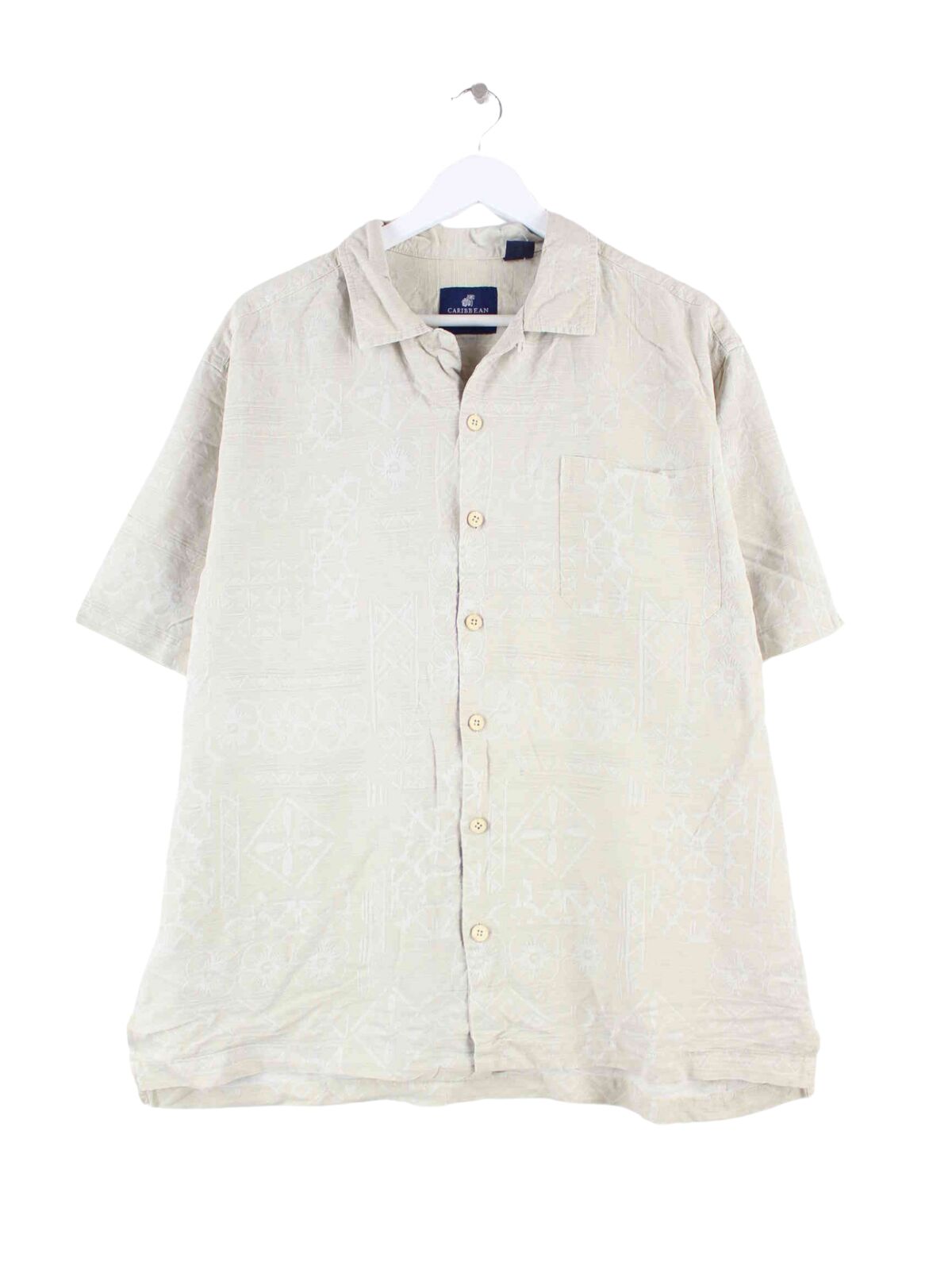 Vintage 00s Hawaii Hemd Beige XL (front image)