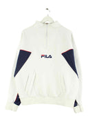 Fila y2k Half Zip Sweater Weiß M (front image)