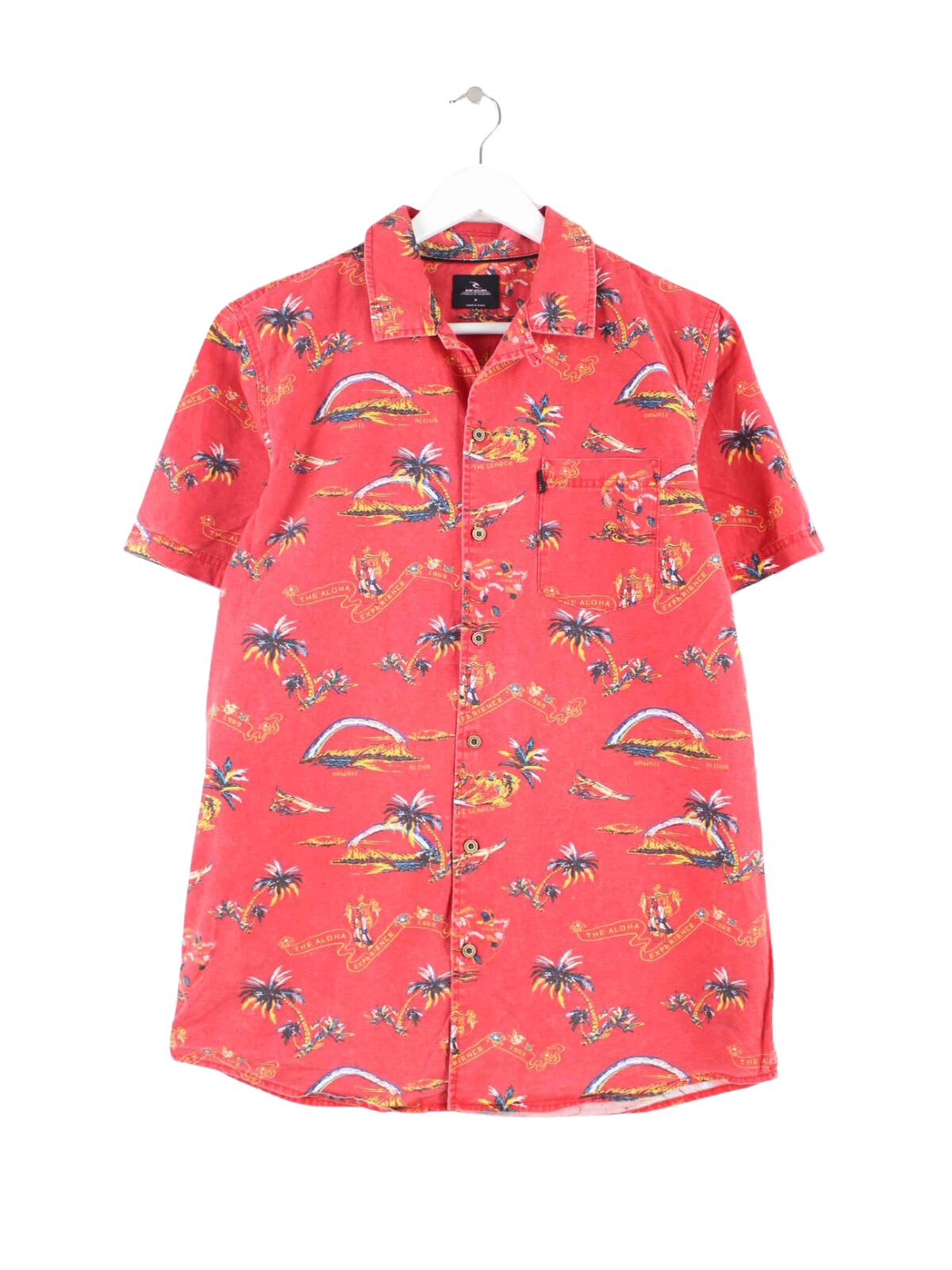 Rip Curl 00s Pattern Hawaii Hemd Rot M (front image)