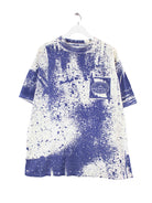 Vintage 90s L.A. Paint Pattern Print T-Shirt Blau XL (front image)