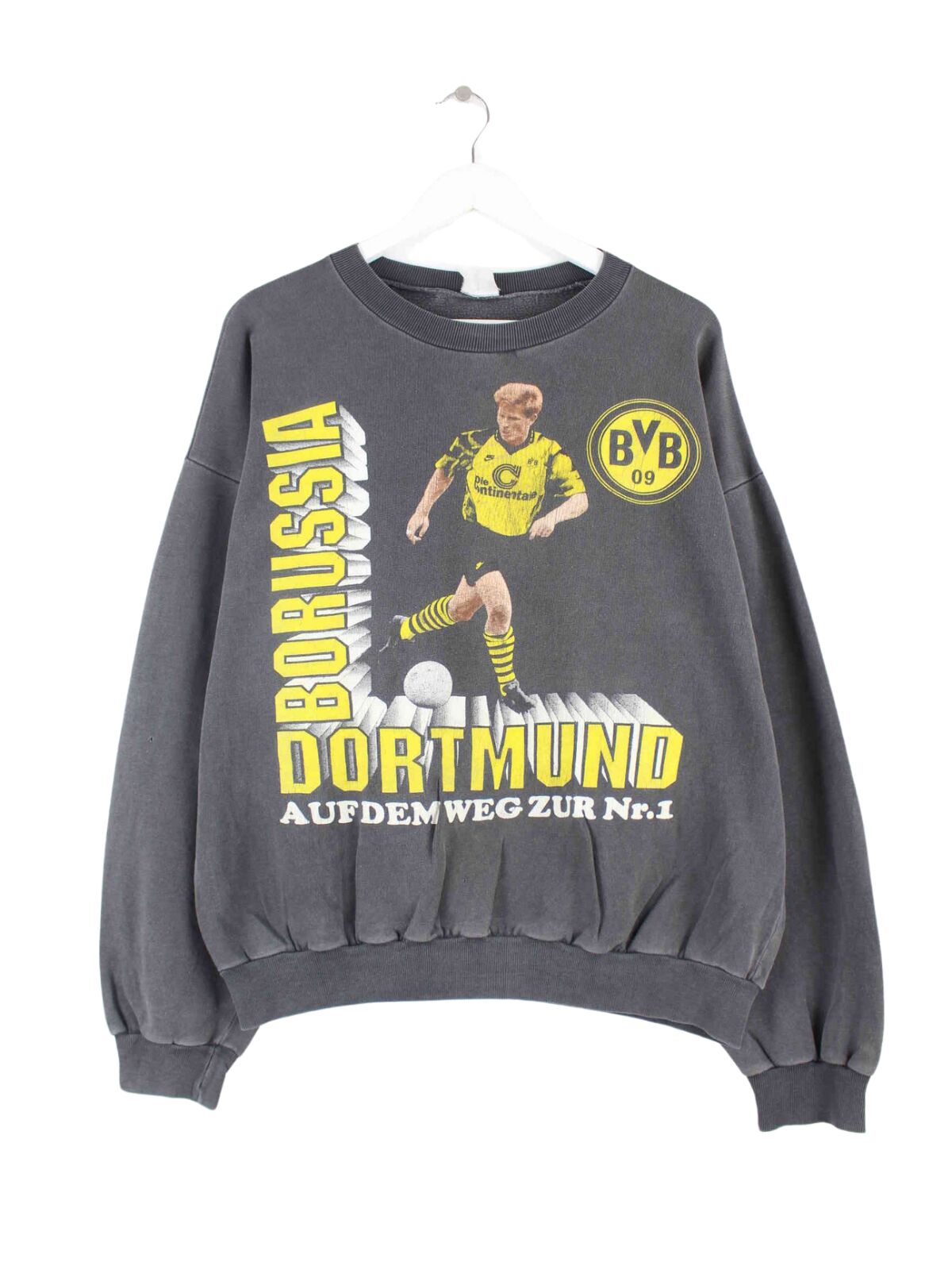 Vintage 1994 BVB Dortmund Sweater Grau L (front image)