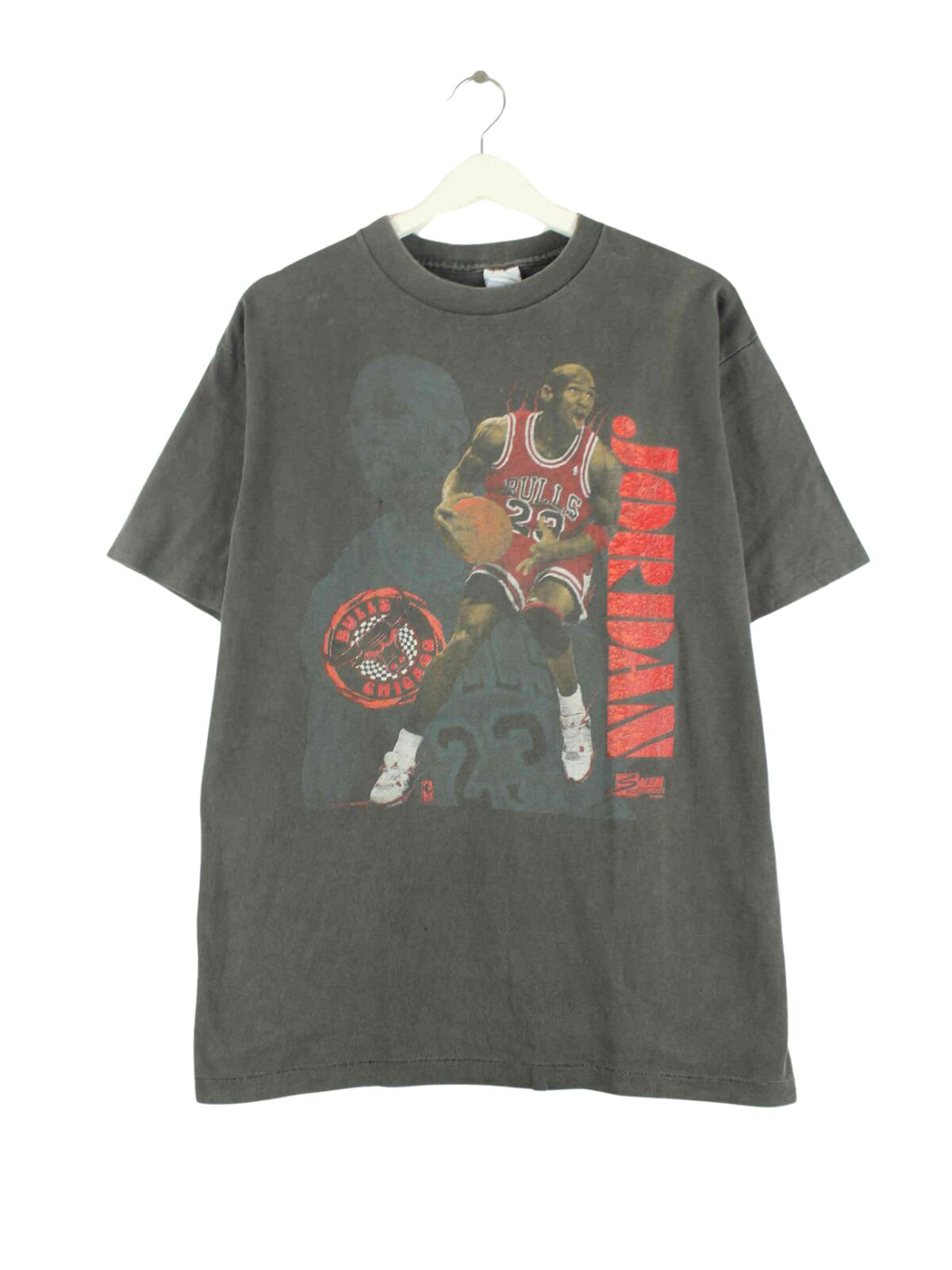 Salem Sportswear Vintage 1990 Michael Jordan Single Stitch T-Shirt Grau L (front image)