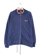 Nike 90s Vintage Big Swoosh Embroidered Sweatjacke Blau S (front image)