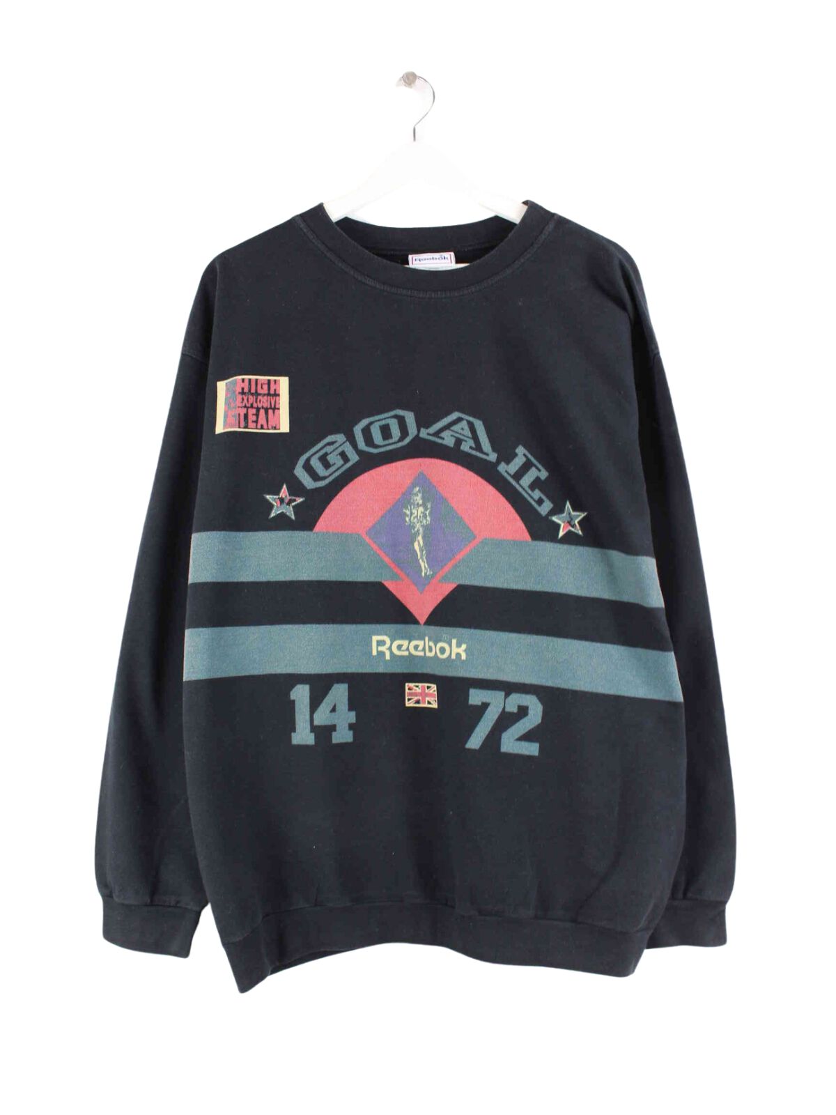 Reebok y2k Goal Print Sweater Schwarz L (front image)