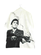 Vintage y2k Scarface Print Hemd Weiß L (back image)