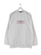 Umbro 90s Vintage Embroidered Sweater Weiß L (front image)