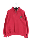 Nike 90s Vintage Embroidered Half Zip Sweater Rot L (front image)