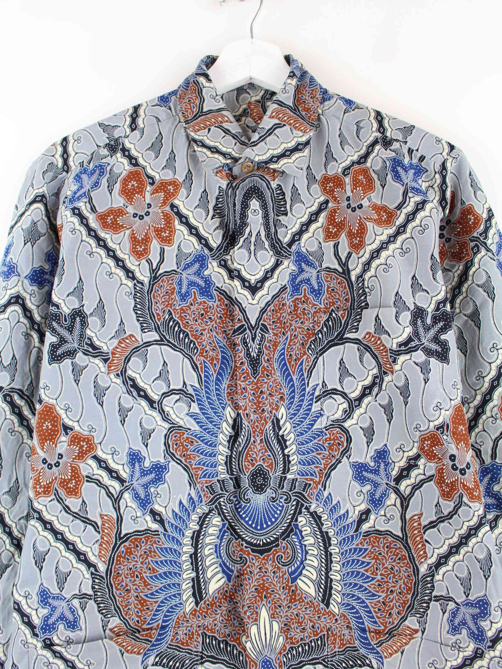 Vintage 00s Crazy Pattern Hemd Mehrfarbig M (detail image 1)