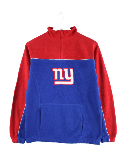 NFL Damen New York Giants Half Zip Fleece Jacke Blau S