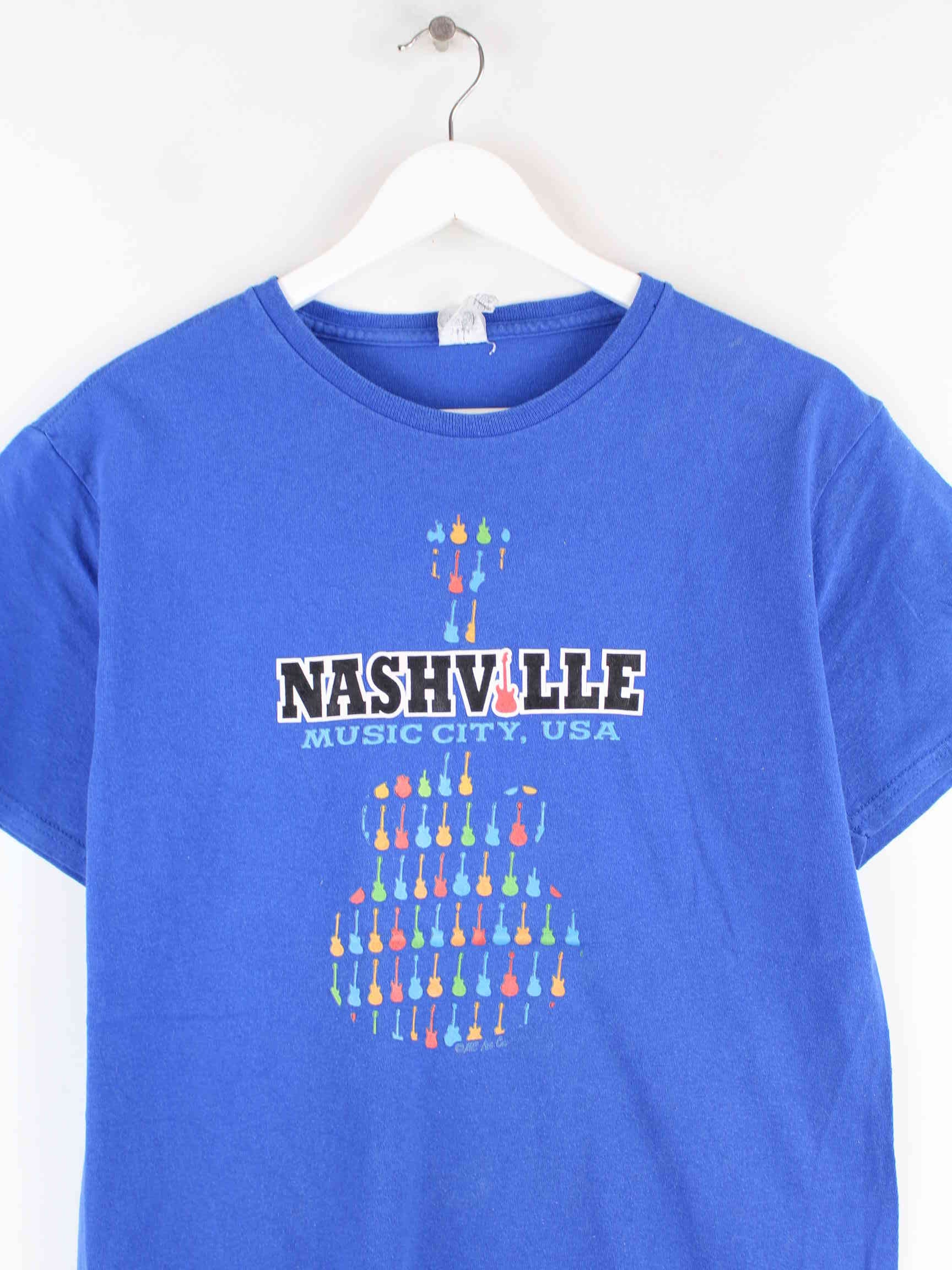 Delta 90s Vintage Nashville Print T-Shirt Blau M (detail image 1)