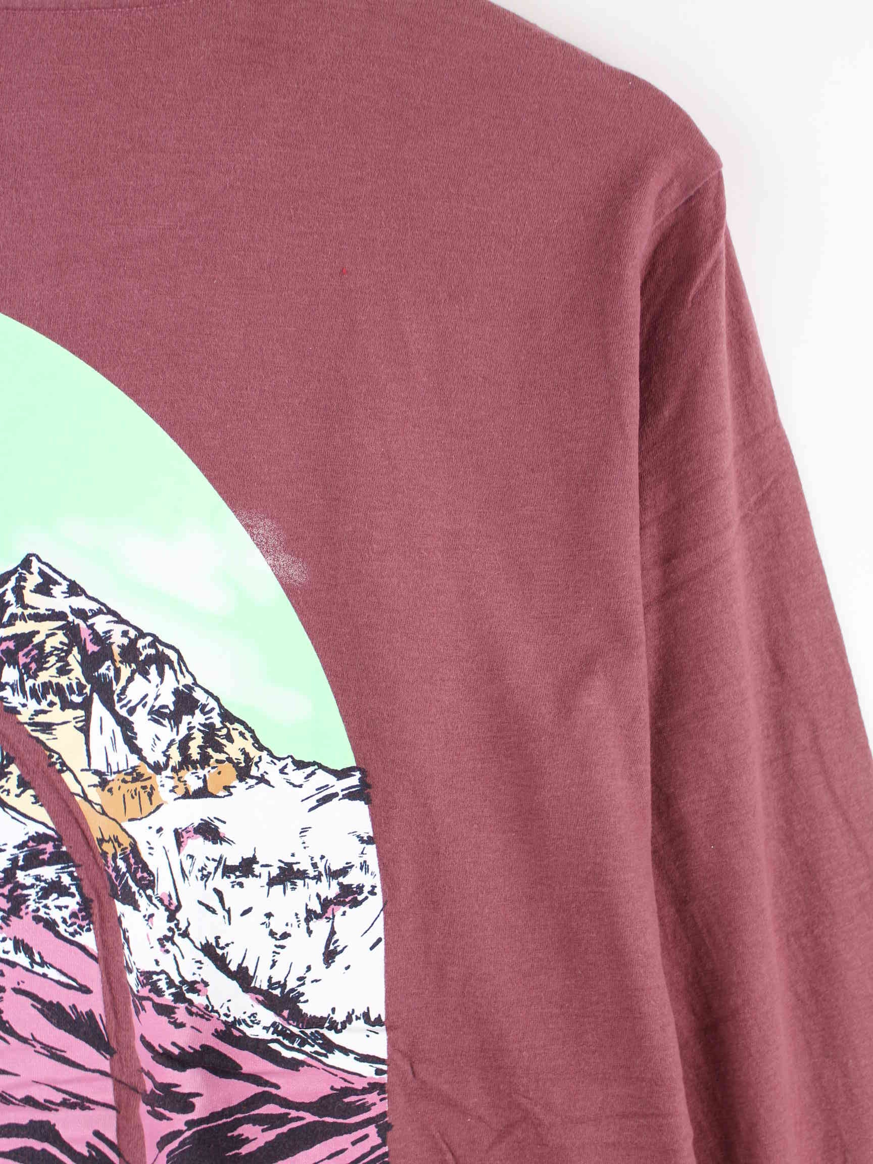 The North Face Damen Mountain Print Sweatshirt Rot L (detail image 3)