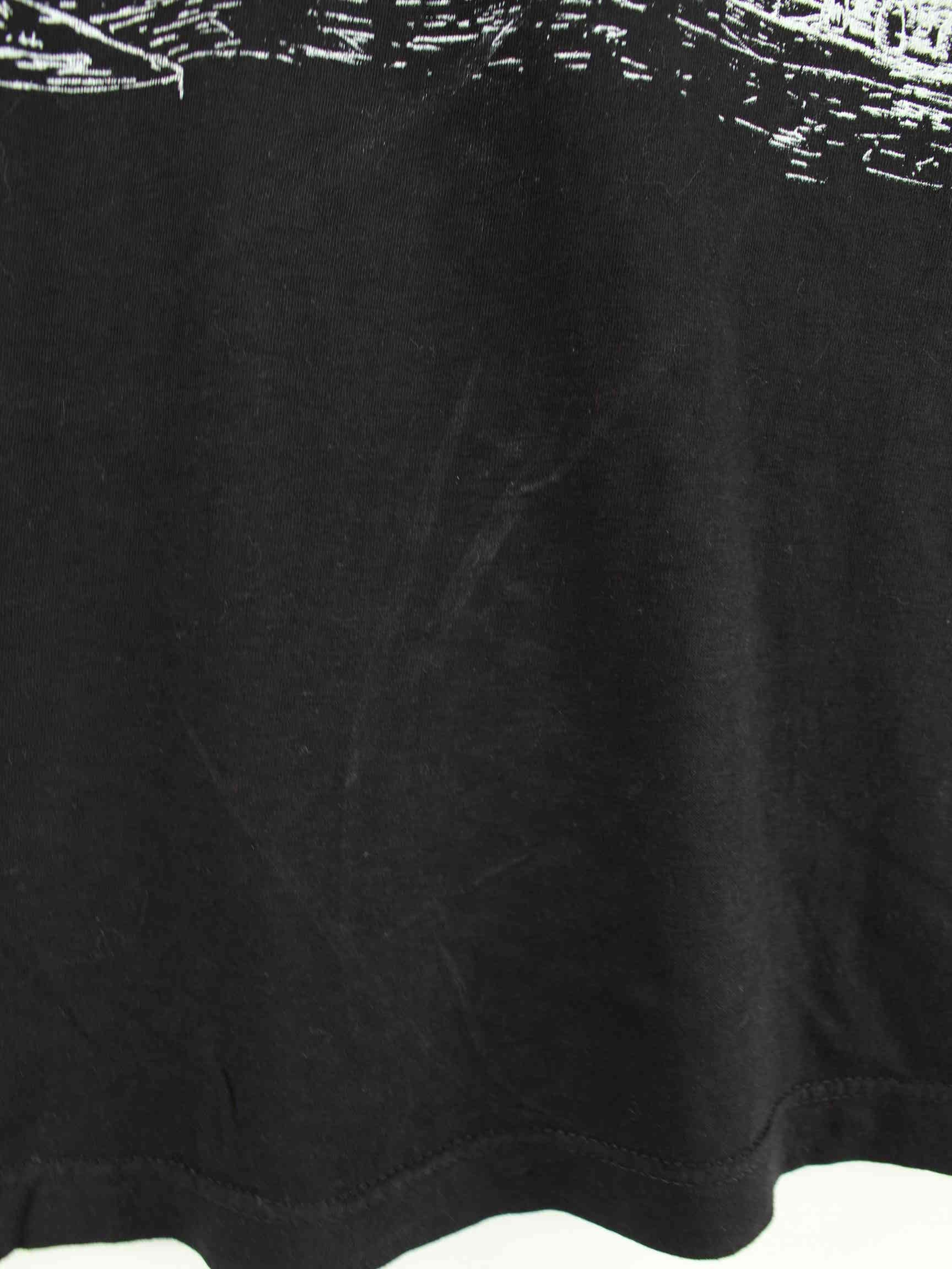 Vintage Roma Print T-Shirt Schwarz L (detail image 2)