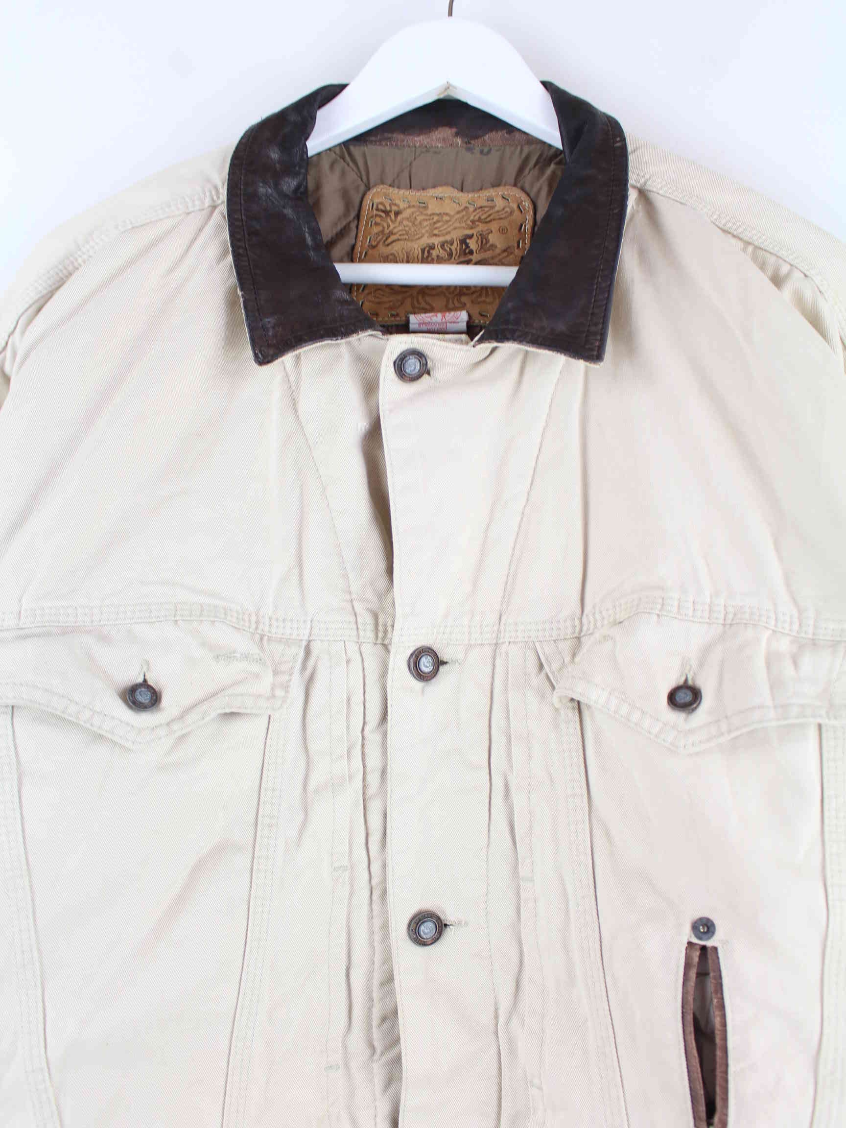 Diesel 80s Vintage Jeans Jacke Beige L (detail image 1)