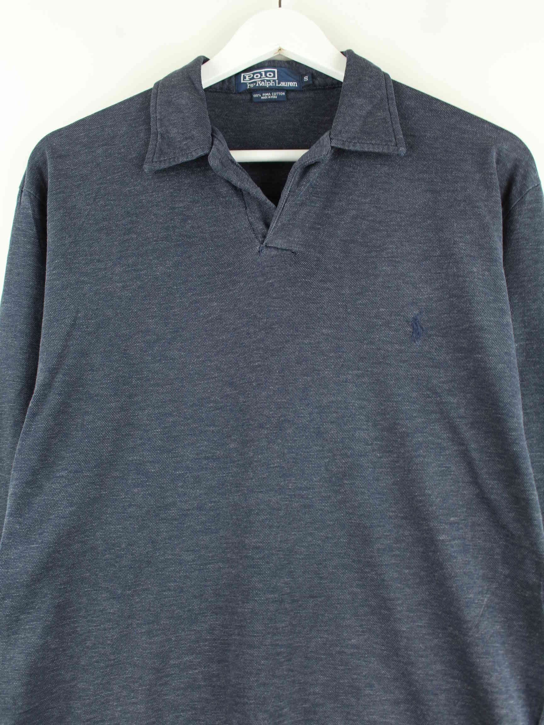 Ralph Lauren Langarm Polo Blau S (detail image 1)