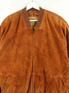 Christ 90s Vintage Suede Bomber Leder Jacke Braun L (detail image 1)