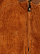 Christ 90s Vintage Suede Bomber Leder Jacke Braun L (detail image 3)