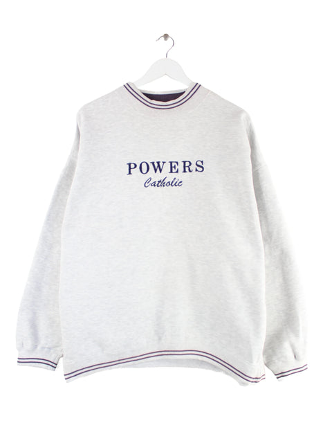 Gear for Sports 90s Vintage Powers Catholic Heavy Sweater Grau XL