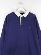 Ralph Lauren 90s Vintage Langarm Polo Blau XL (detail image 1)