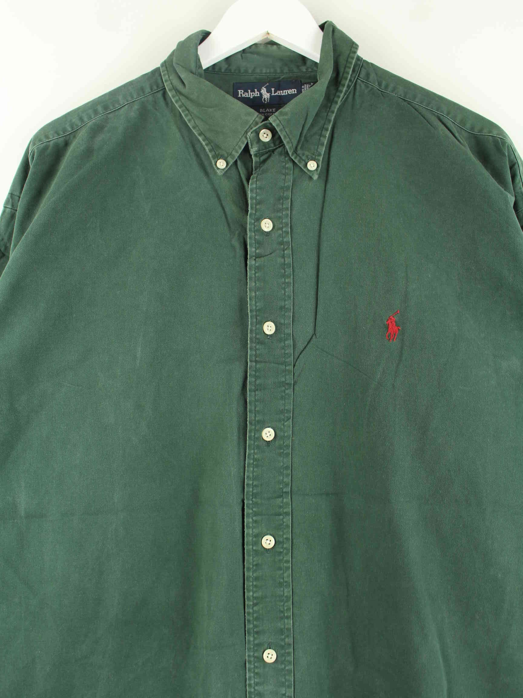 Ralph Lauren 90s Vintage Blake Faded Hemd Grün XL (detail image 1)