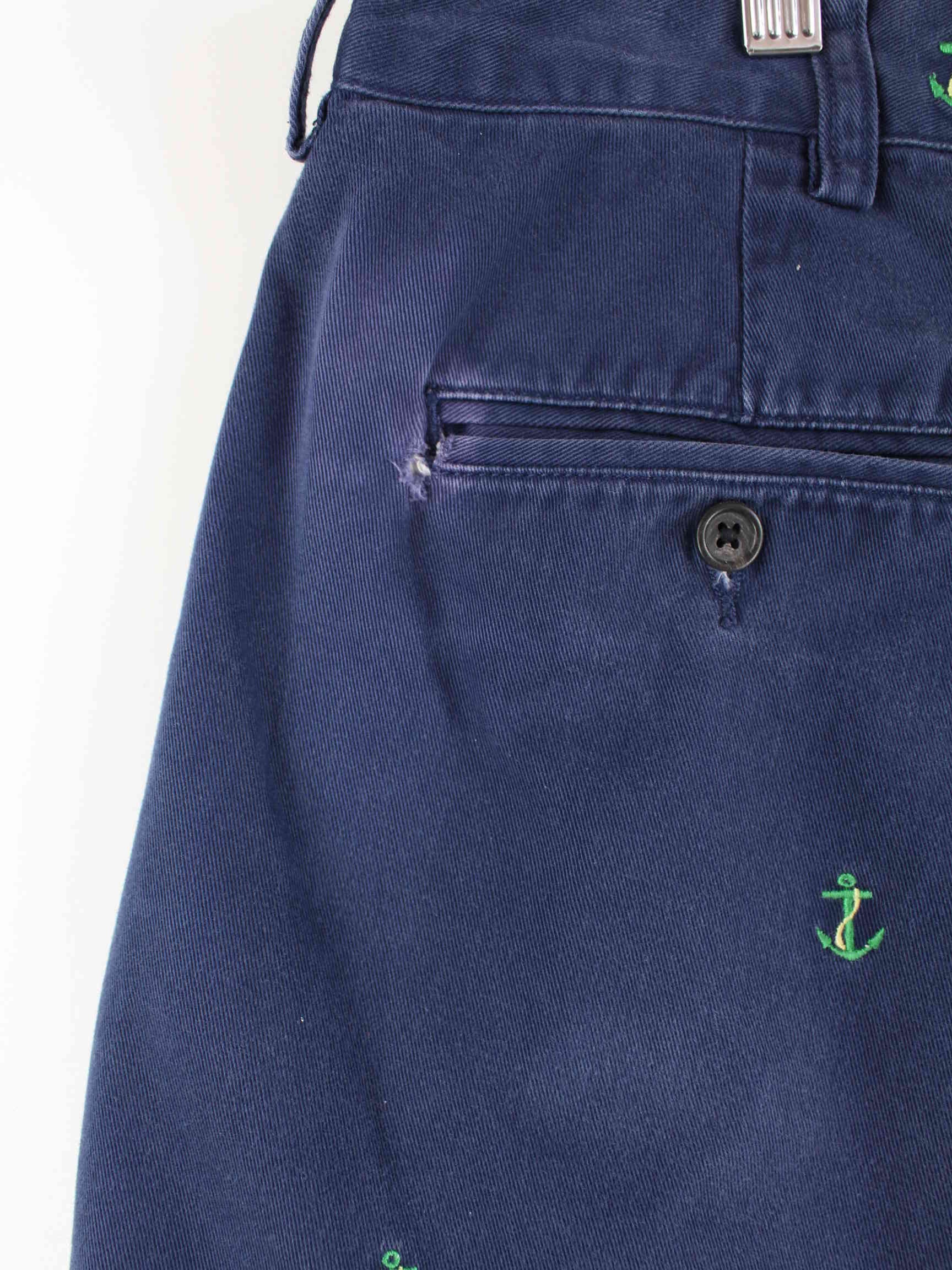 Ralph Lauren 90s Vintage Tyler Shorts Blau W38 (detail image 2)