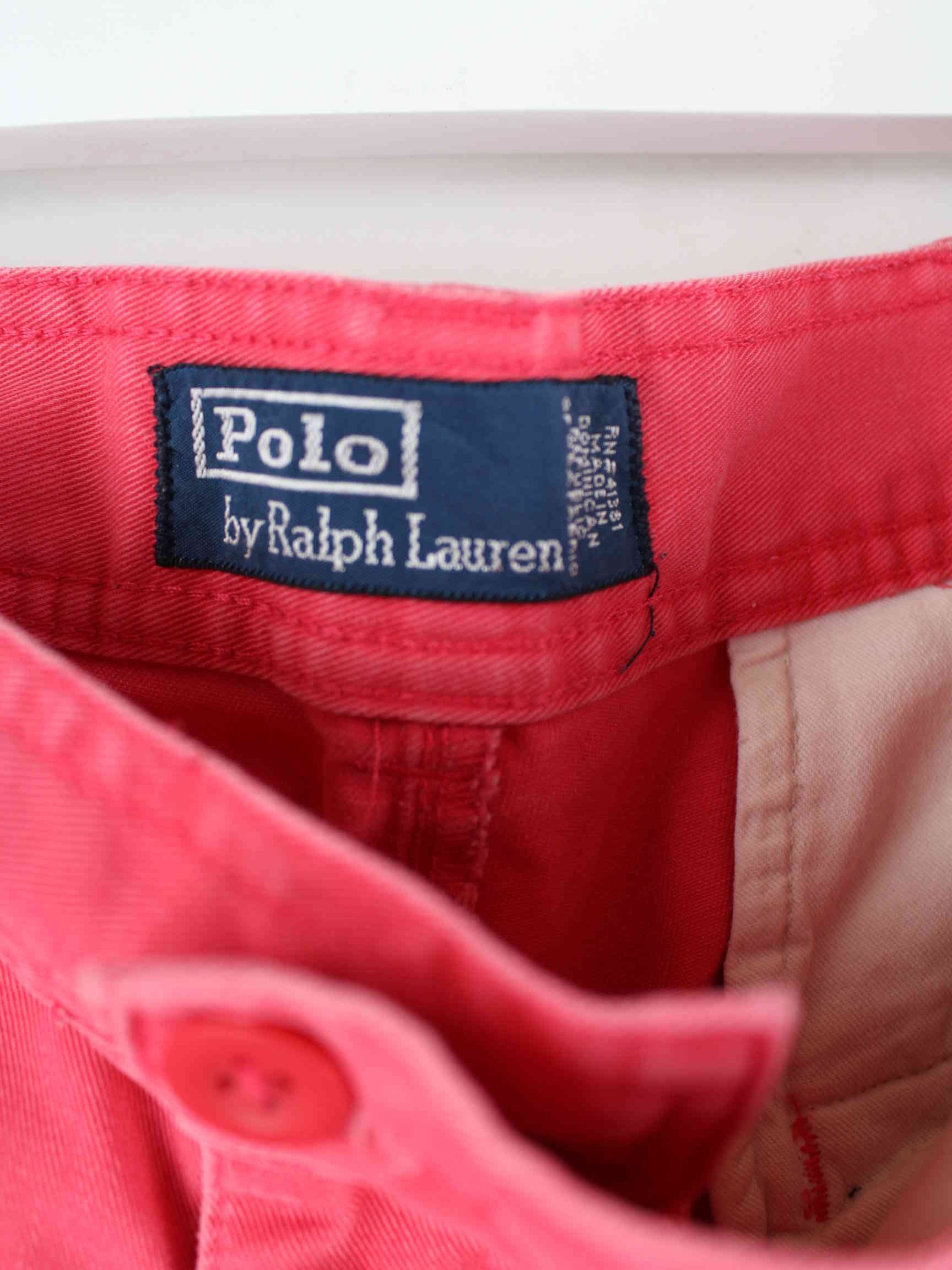 Ralph Lauren 90s Vintage Cargo Shorts Rosa W34 (detail image 1)