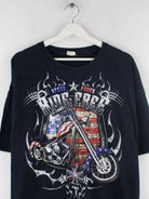 Gildan Ride Free Biker Print T-Shirt Schwarz XXL (detail image 1)