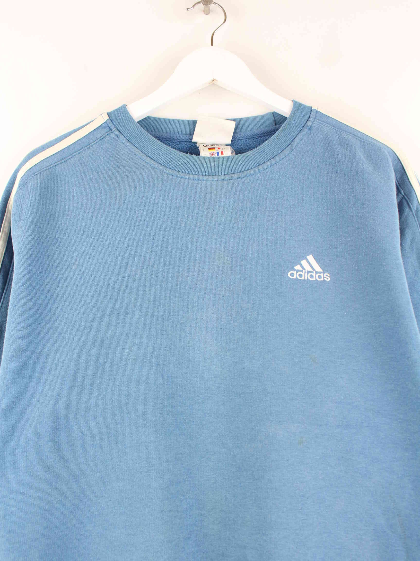 Adidas 90s Vintage 3-Stripes Sweater Blau M (detail image 1)