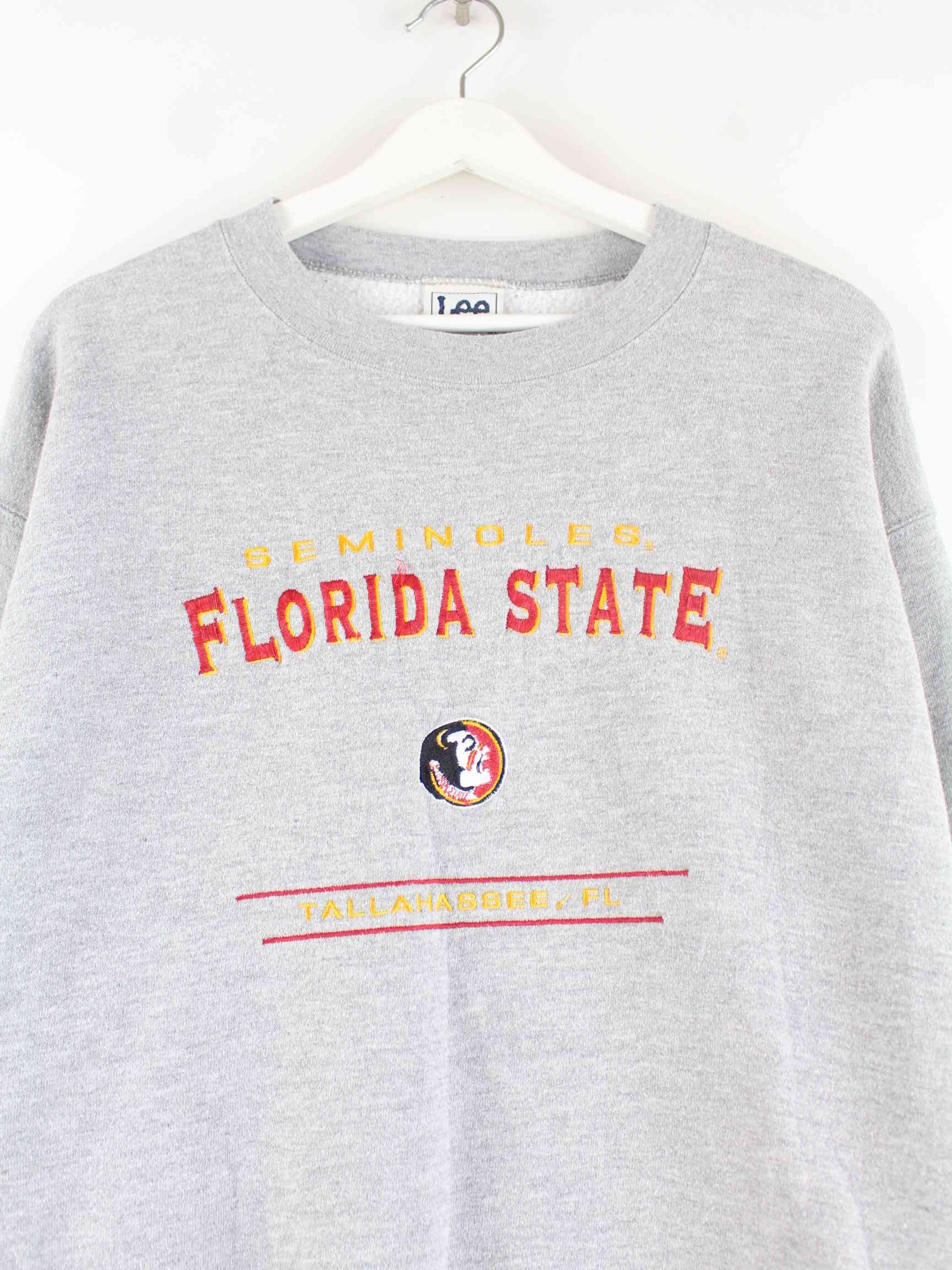 Lee 90s Vintage Florida State Embroidered Sweater Grau M (detail image 1)