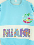 Vintage 80s Vintage Miami Print Sweater Blau S (detail image 1)