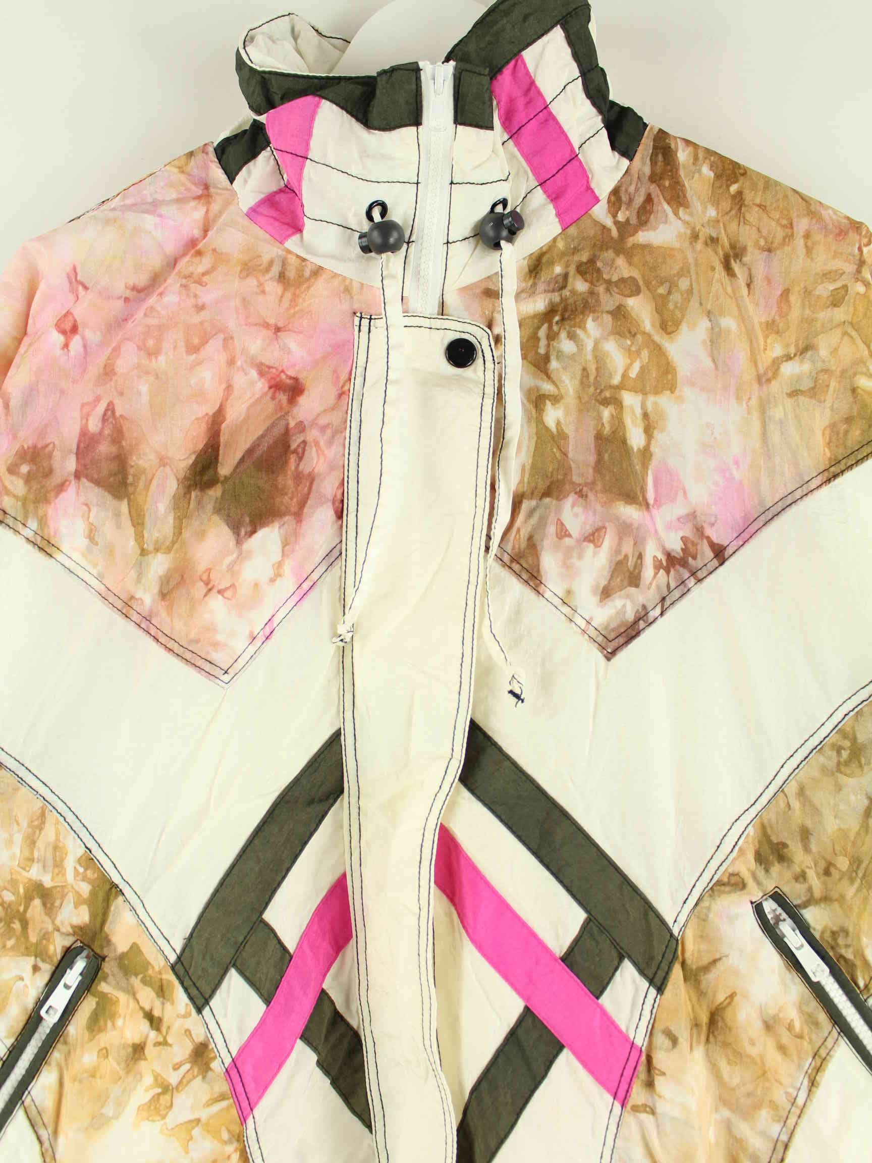 Vintage 80s Crazy Pattern Trainingsjacke Mehrfarbig M (detail image 1)