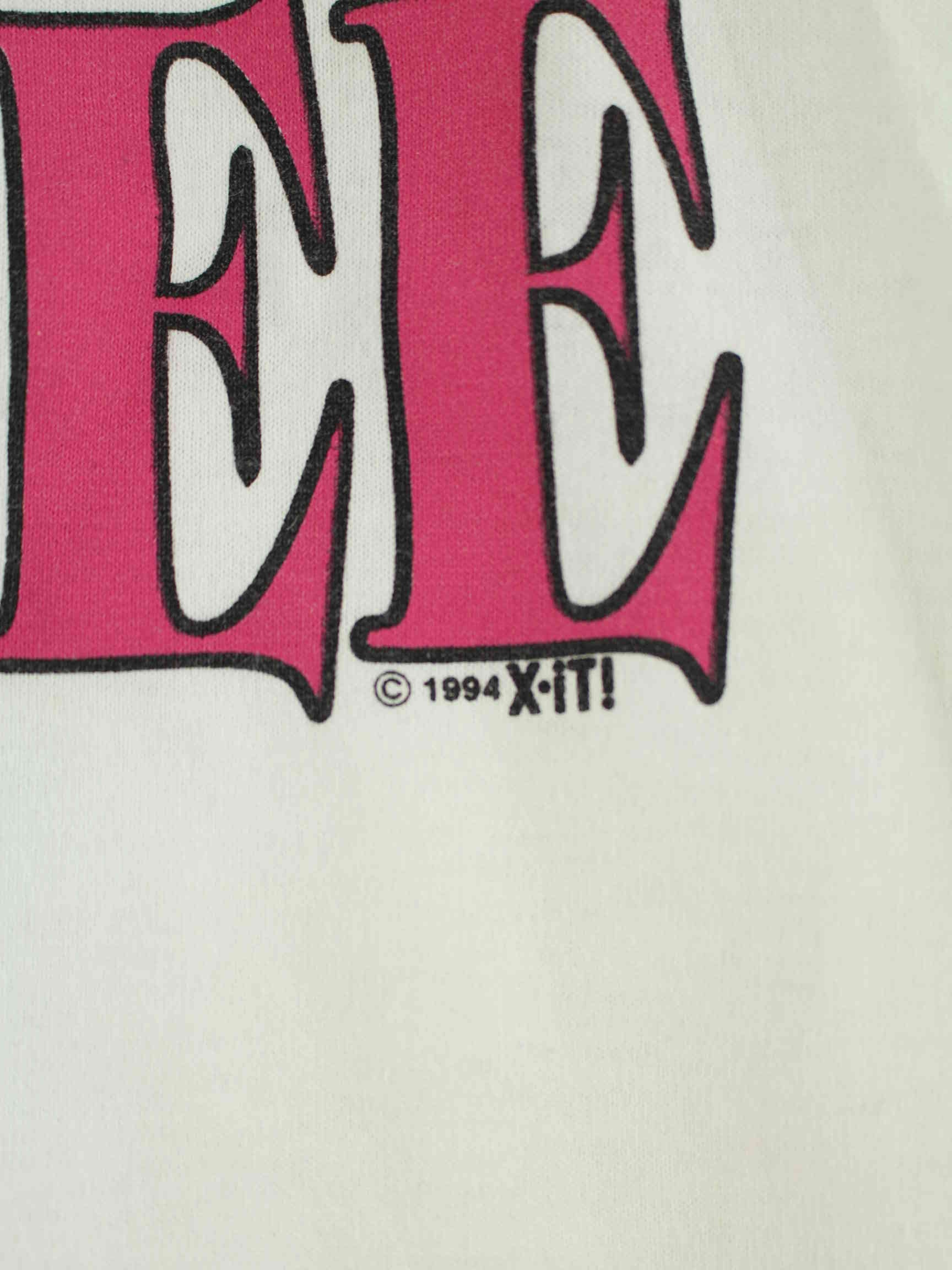 Fruit of the Loom 1994 Vintage Sara-Lee Print Single Stich T-Shirt Weiß L (detail image 3)