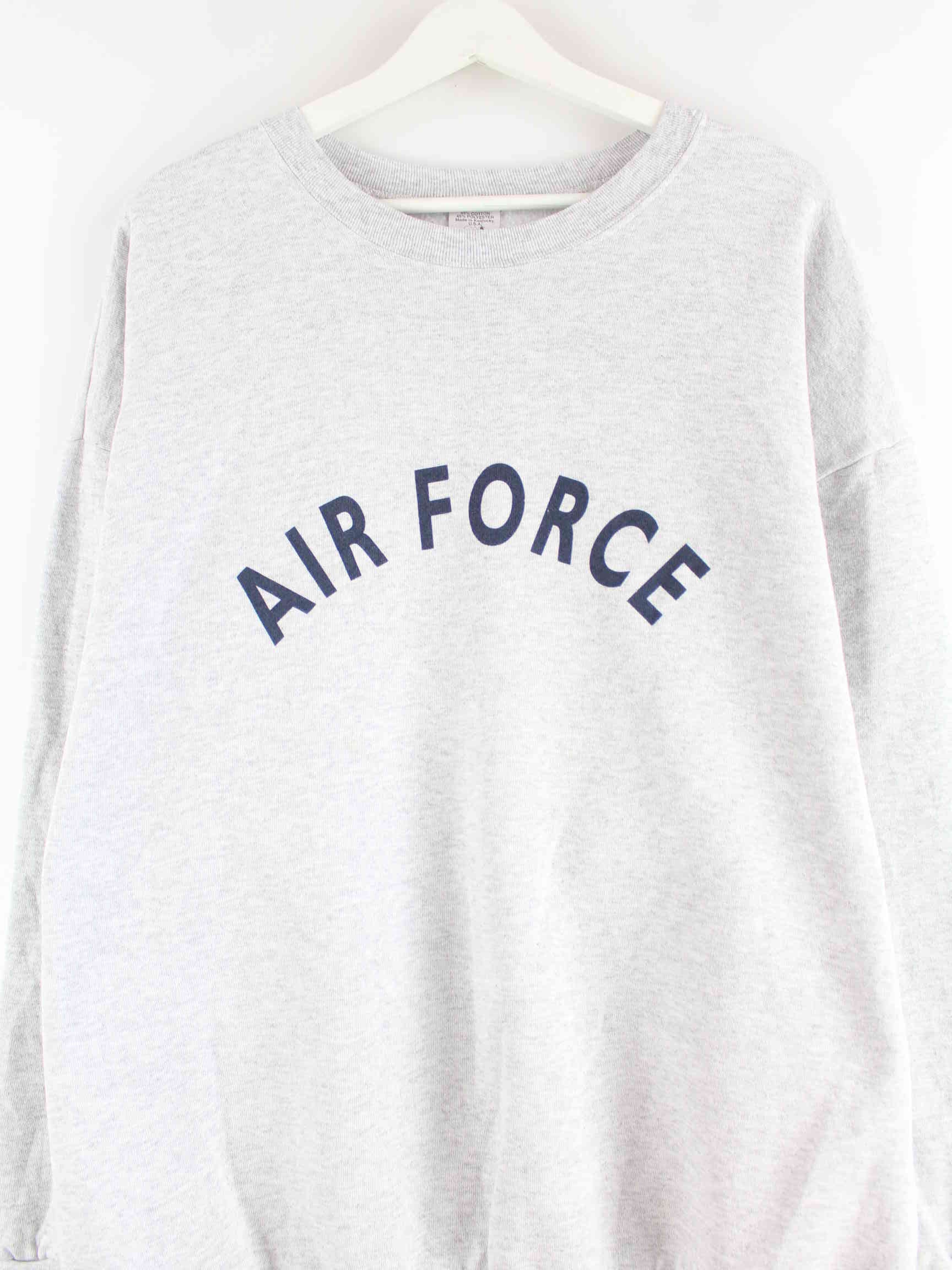 Vintage Airforce Print Sweater Grau XL (detail image 1)