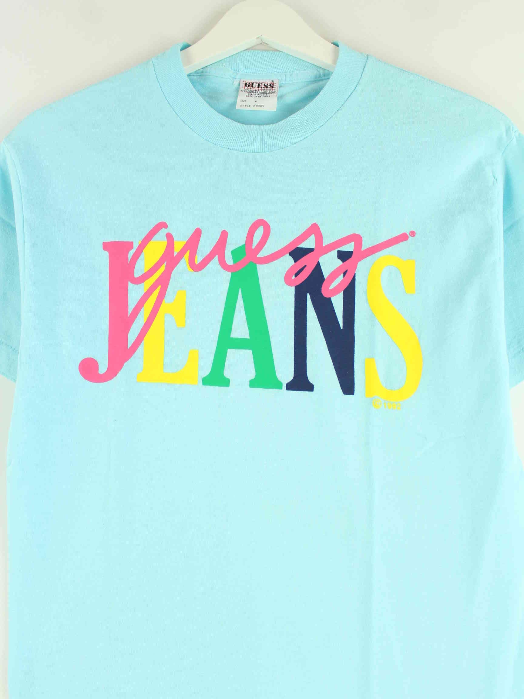 Guess 1992 Print Single Stitch T-Shirt Blau M (detail image 1)