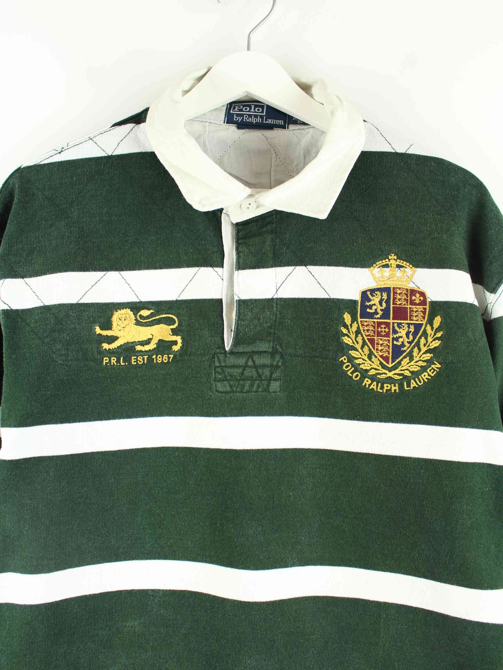 Ralph Lauren 90s Vintage Embroidered Rugby Polo Green XL – Peeces