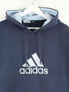 Adidas 90s Vintage Embroidered Hoodie Blau L (detail image 1)