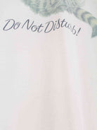 Vintage 90s Do Not Disturb Cat Print T-Shirt Weiß XXL (detail image 6)