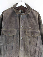 Diesel 90s Vintage Leder College Jacke Grau L (detail image 1)