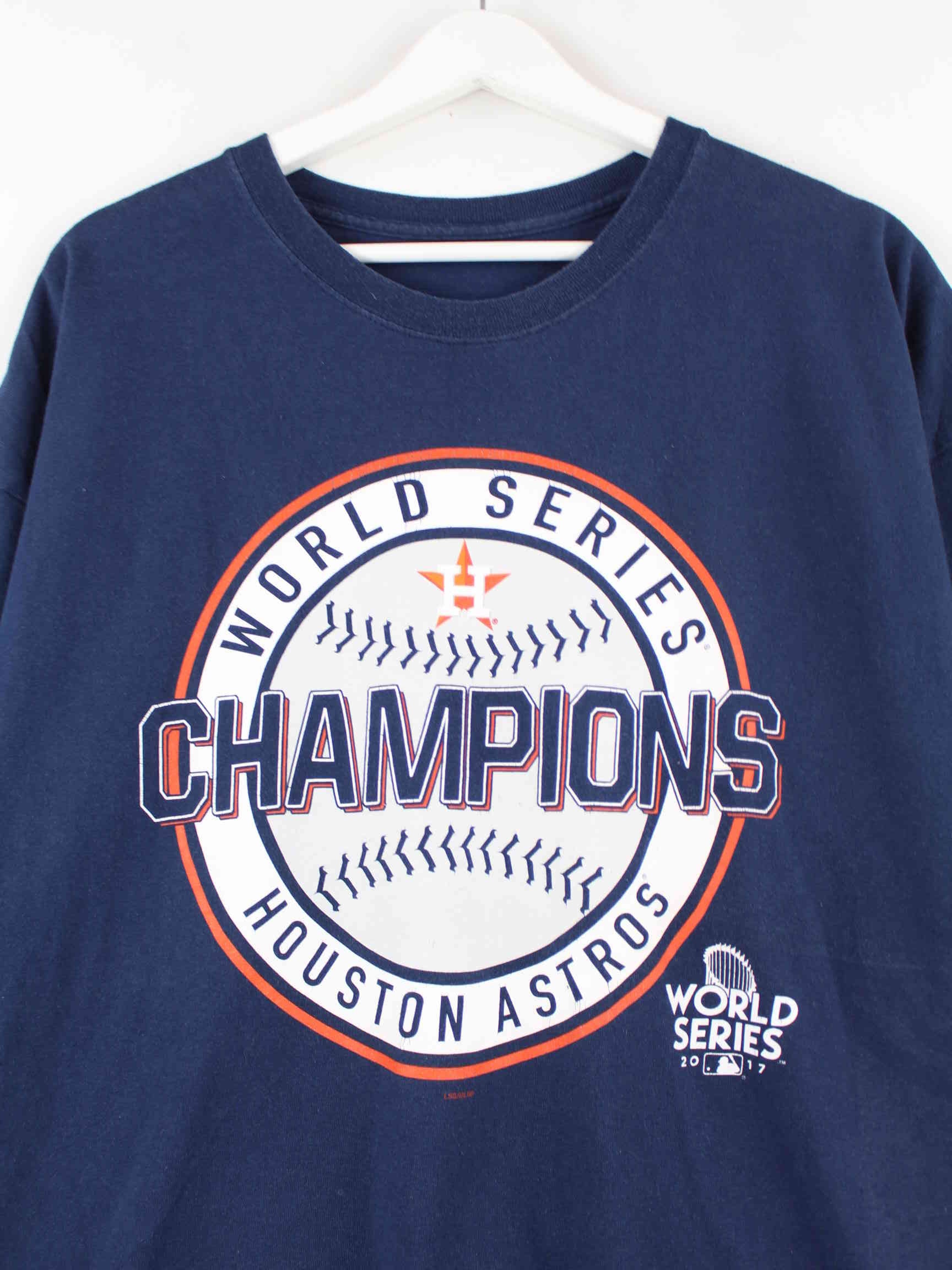 Vintage MLB Houston Astros Champions Print T-Shirt Blau XXL (detail image 1)