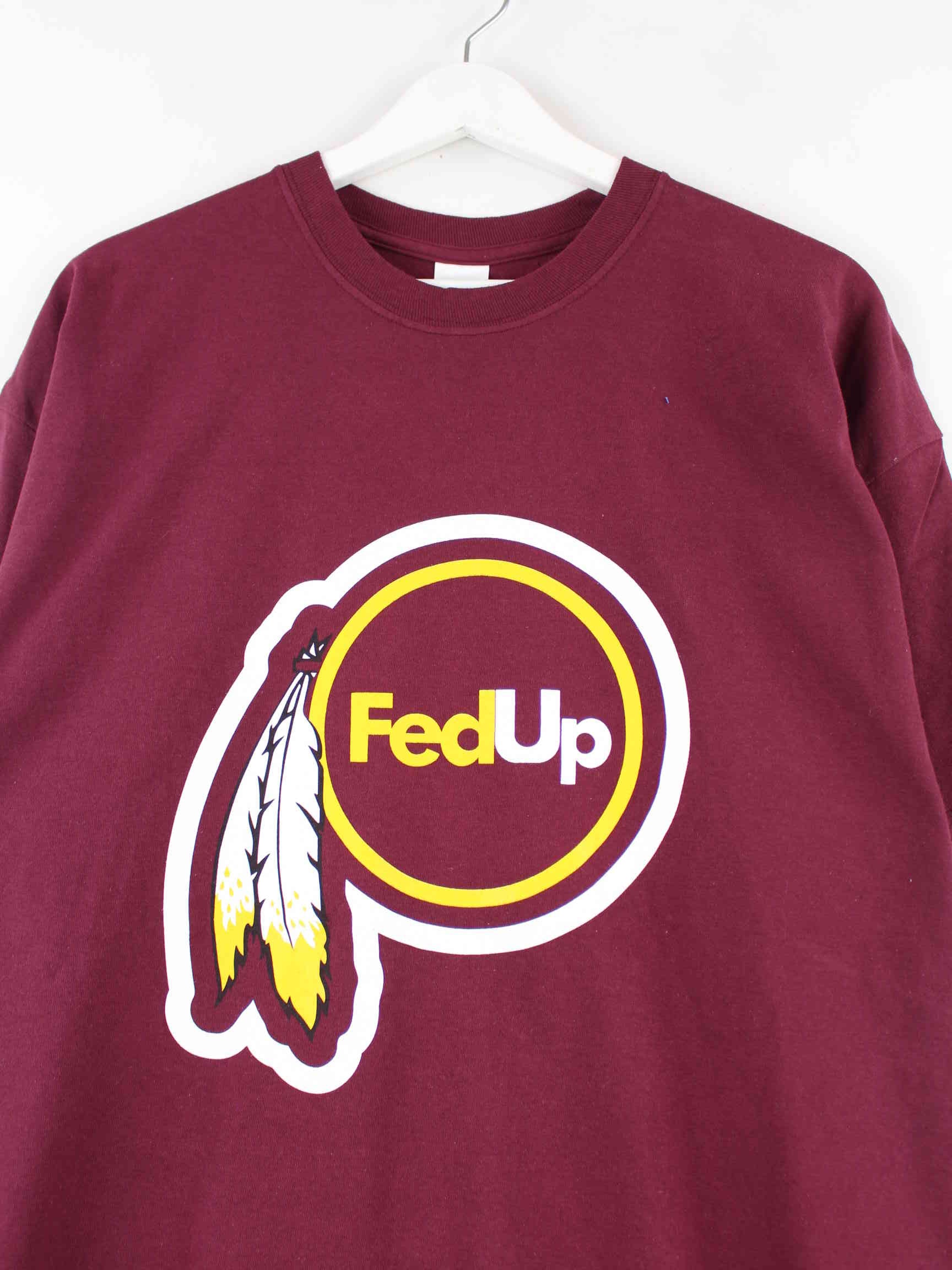 Gildan Fed Up Sell The Team Print T-Shirt Rot XL (detail image 1)