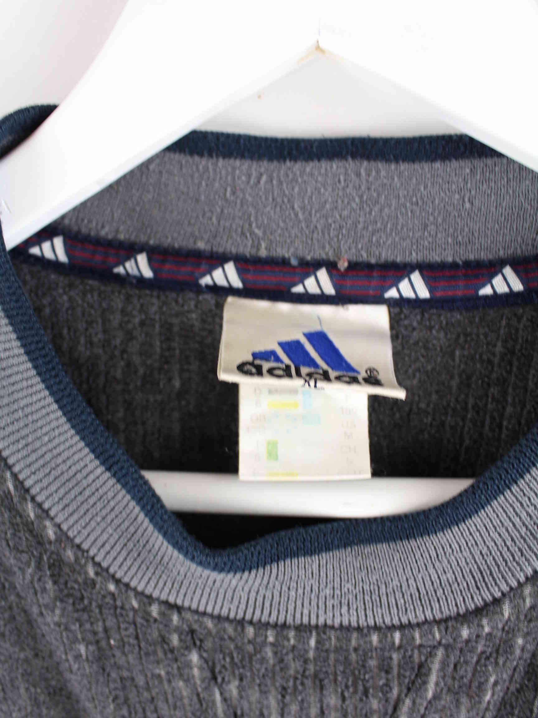 Adidas 90s Vintage Embroidered Sweater Grau XL (detail image 2)