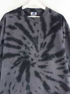 Adidas 90s Vintage Embroidered Tie Die Sweater Grau M (detail image 1)