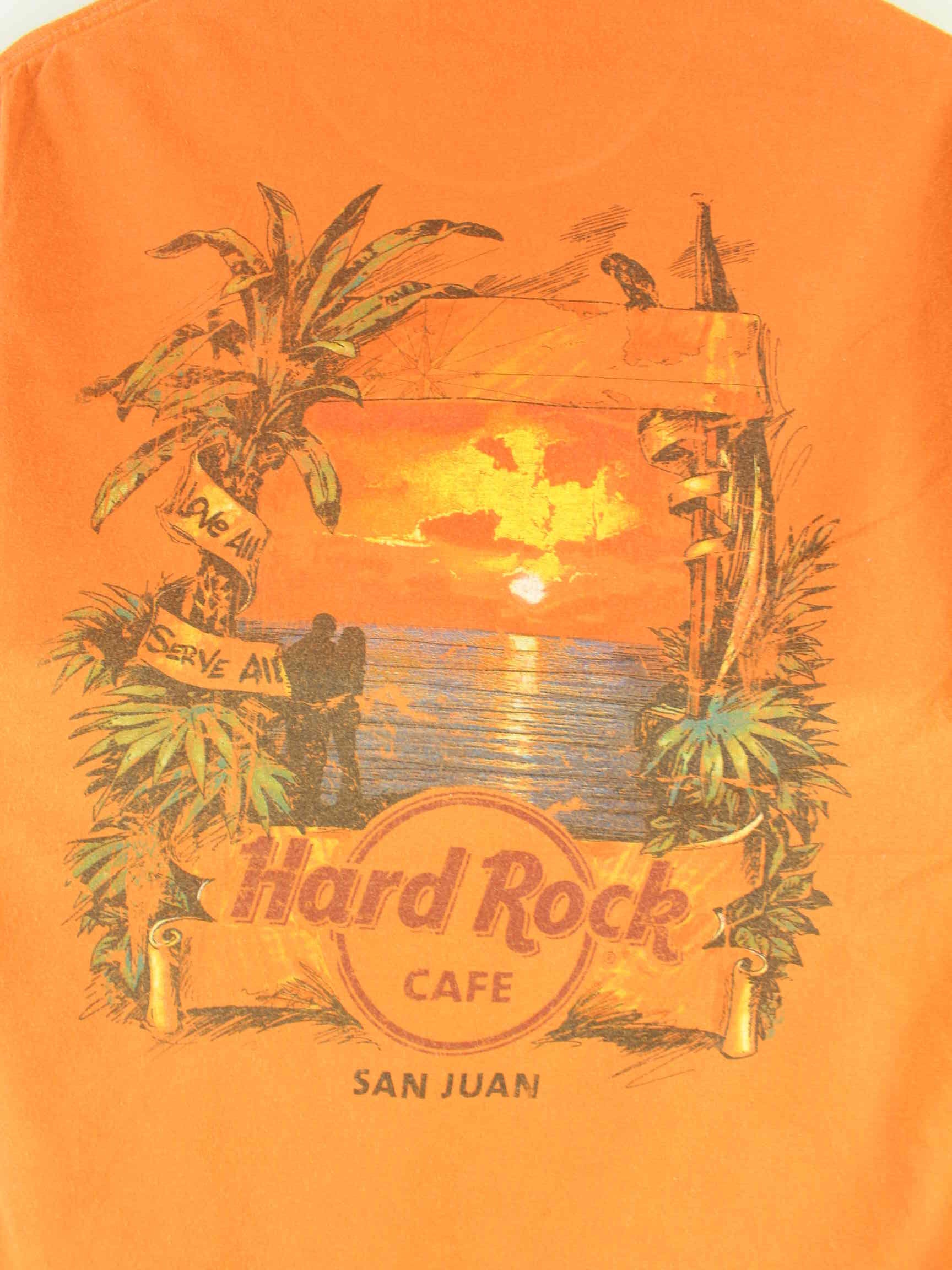 Hard Rock Cafe San Juan Print T-Shirt Orange M (detail image 3)