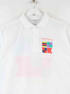 Vintage 90s Print Single Stitch Polo Weiß M (detail image 1)