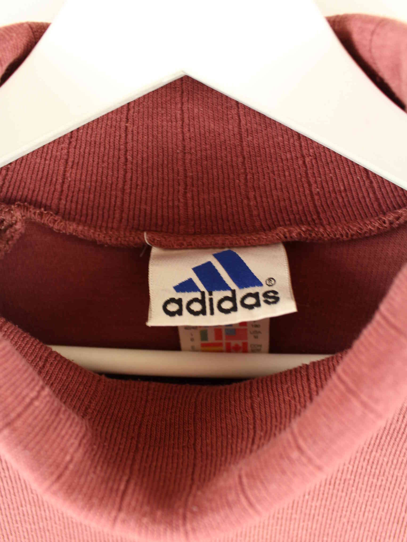 Adidas 90s Vintage Rollkragen Sweater Rot XL (detail image 2)