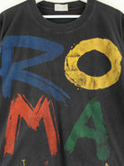 Vintage 90s Roma Print Single Stitch T-Shirt Schwarz S (detail image 1)