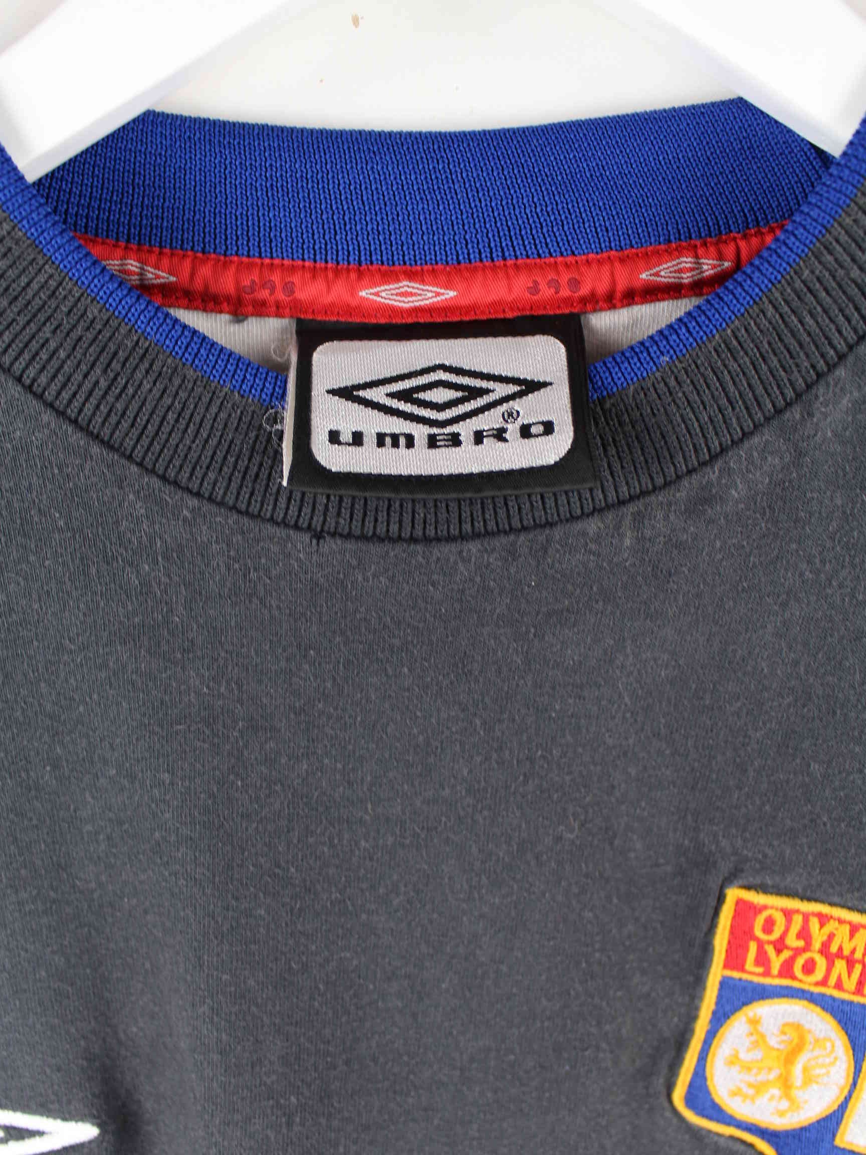 Umbro 90s Vintage Olympic Lyonnais Embroidered T-Shirt Grau L (detail image 2)