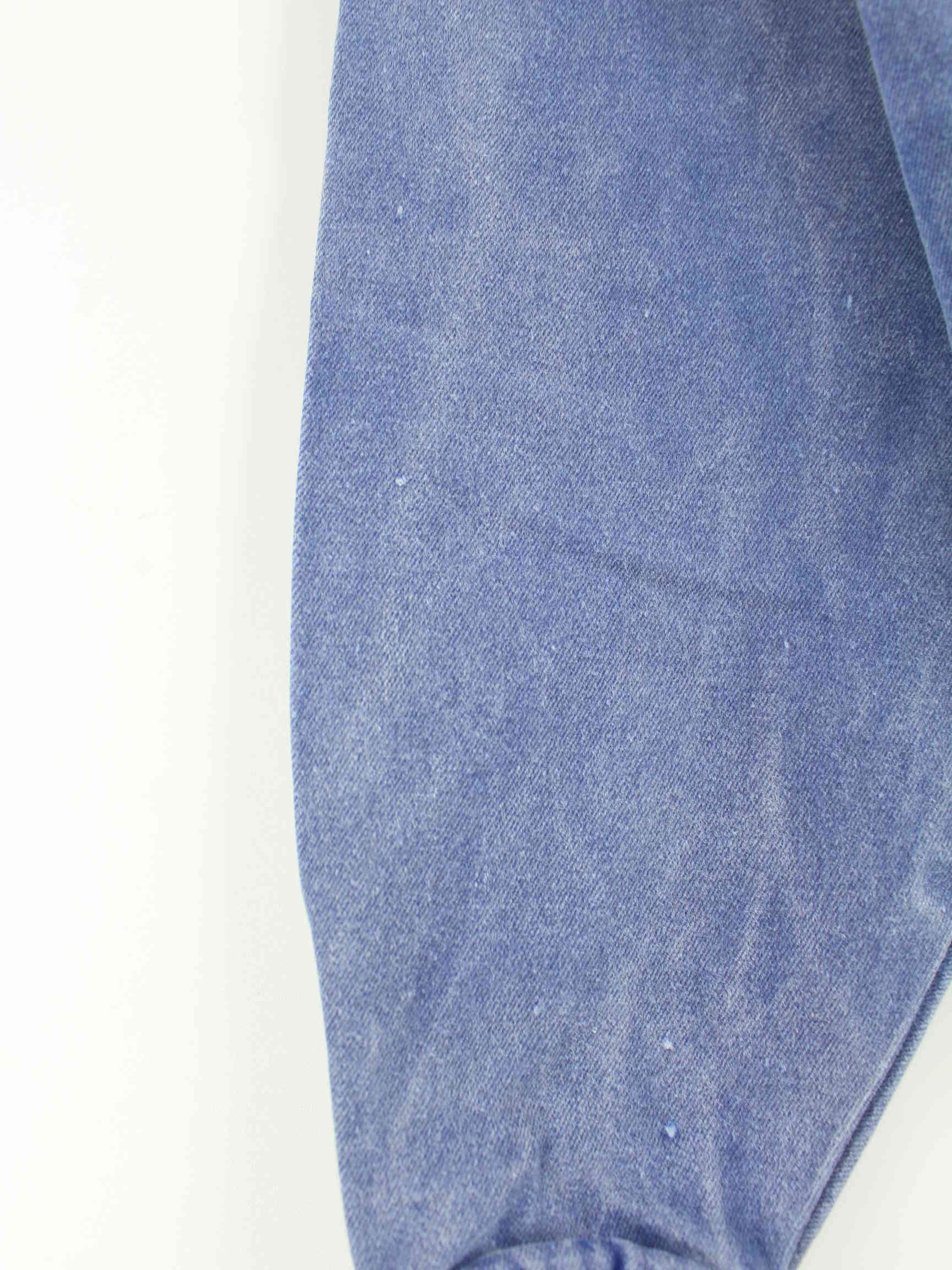 Vintage 90s Half Zip Jacke Blau M (detail image 5)