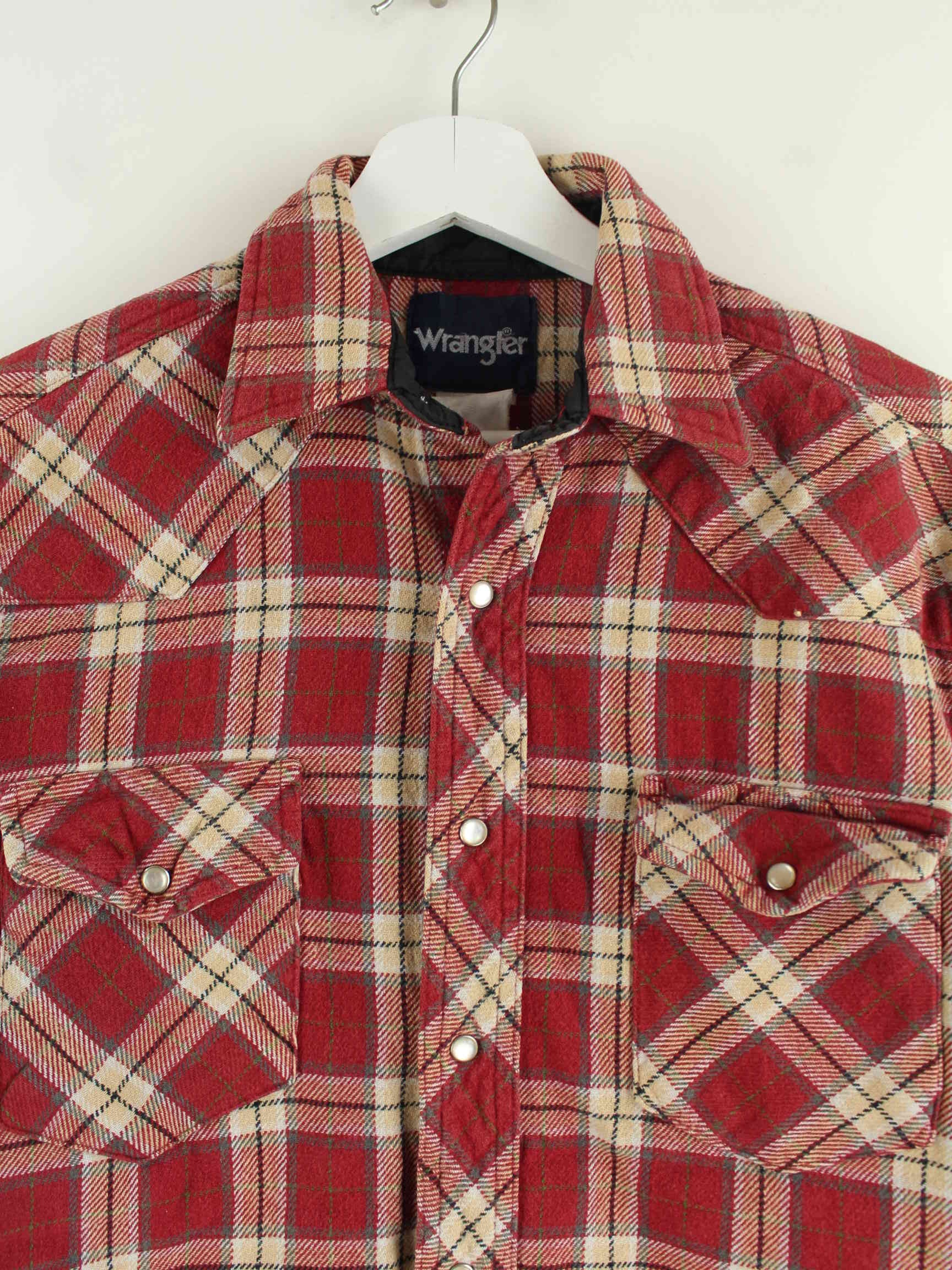 Wrangler 90s Vintage Flanell Hemd Rot S (detail image 1)