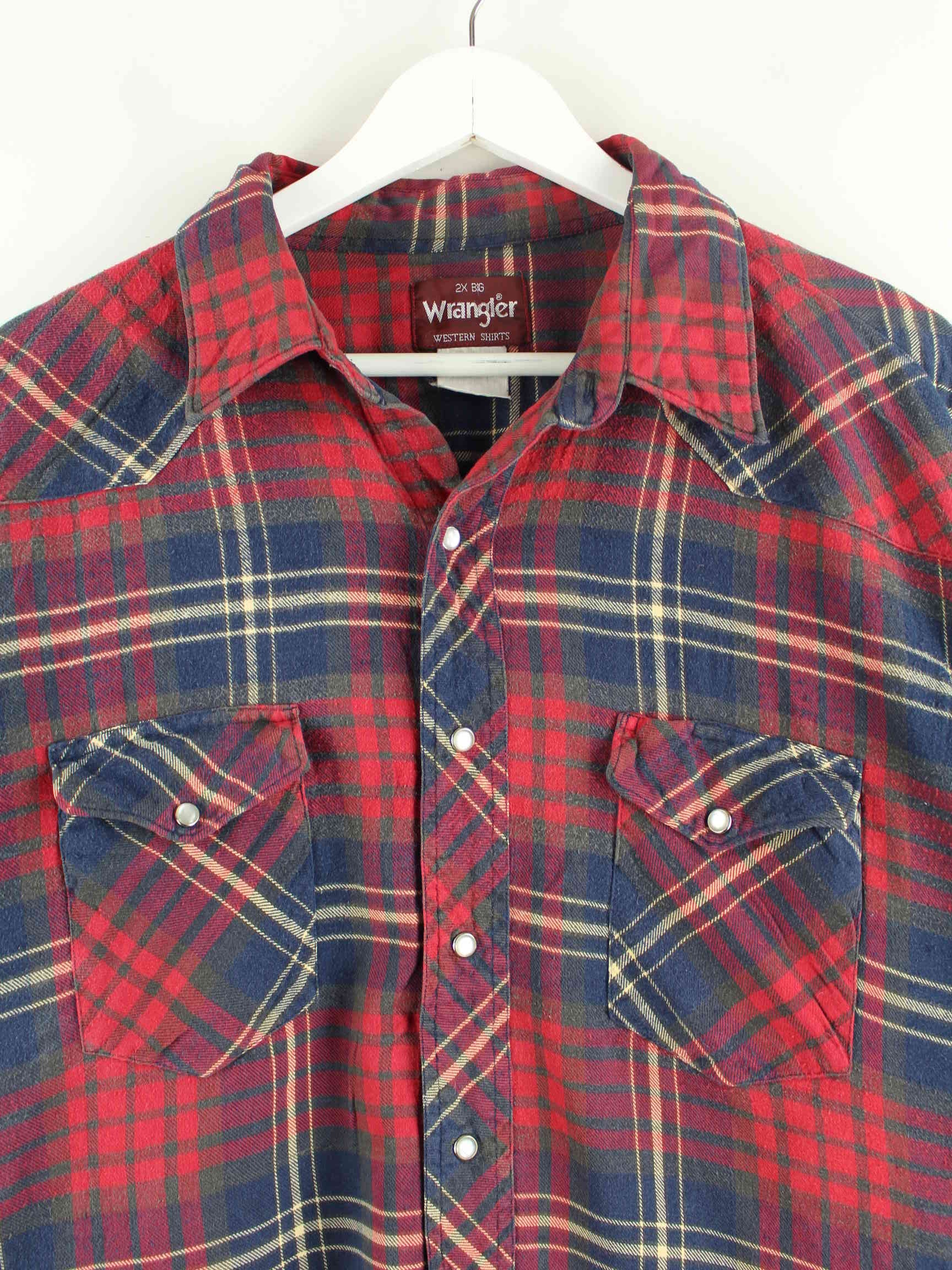 Wrangler 90s Vintage Flanell Hemd Rot 3XL (detail image 1)