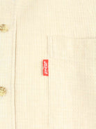 Levi's 90s Vintage Kurzarm Hemd Beige L (detail image 3)